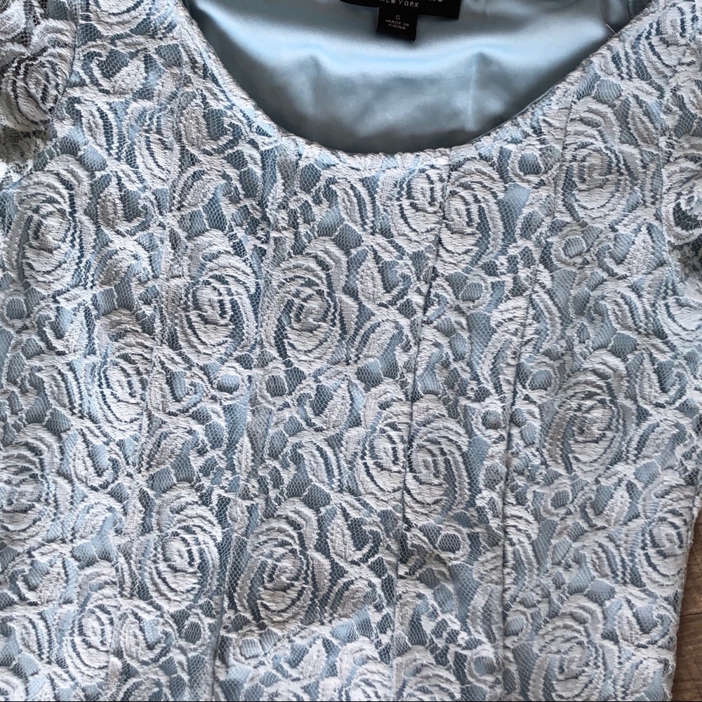 Perceptions Blue Lace Short Sleeved Skater Dress S - Picture 15 of 16